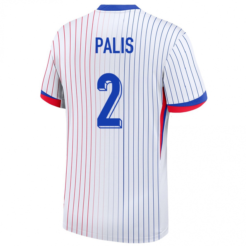 Kids Football France Ella Palis #2 White Away Jersey 24-26 T-Shirt