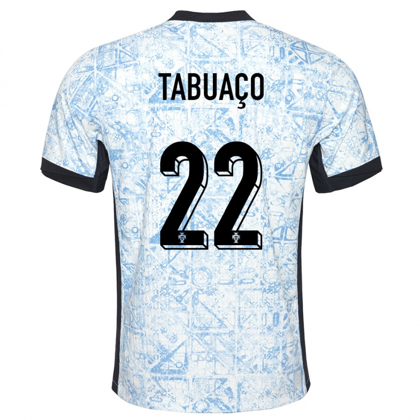 Kids Football Portugal Goncalo Tabuaco #22 Cream Blue Away Jersey 24-26 T-Shirt