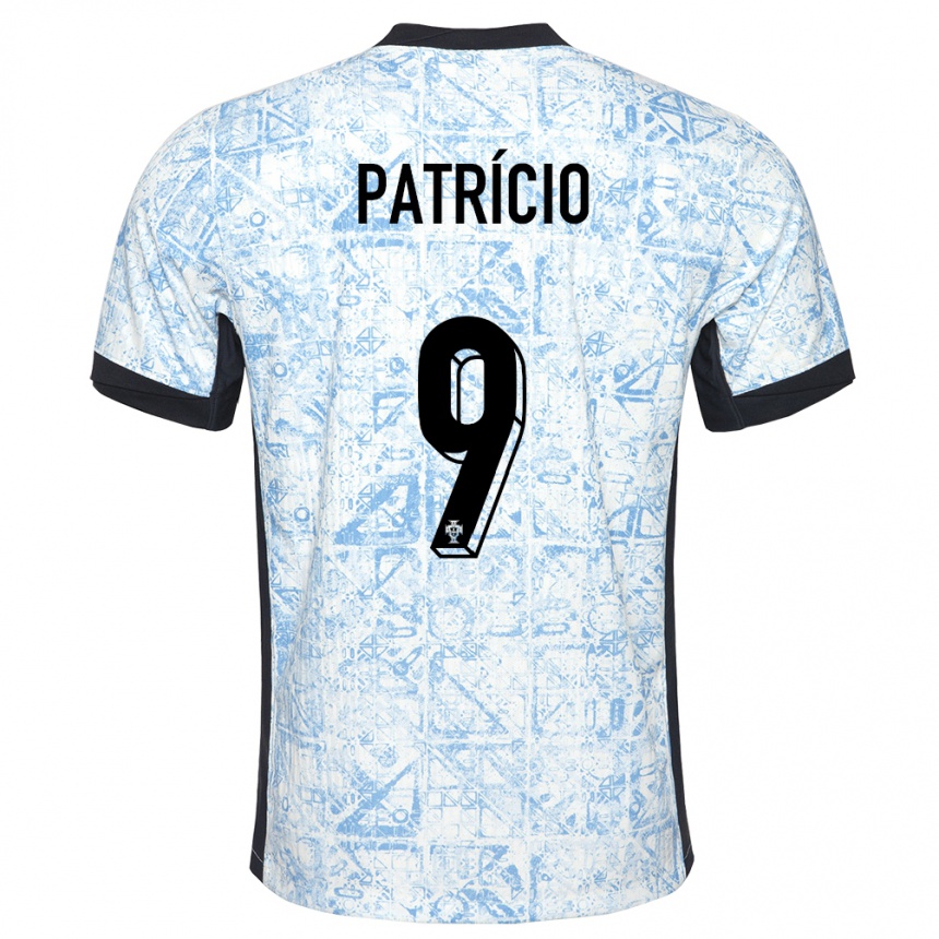 Kids Football Portugal Nuno Patricio #9 Cream Blue Away Jersey 24-26 T-Shirt