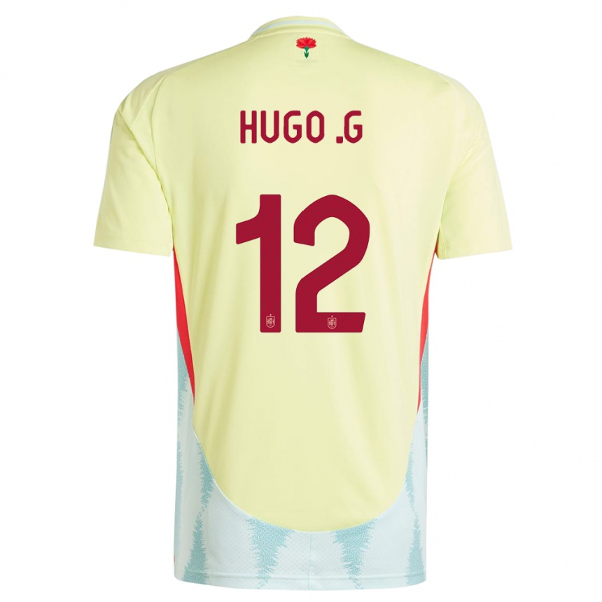 Kids Football Spain Hugo Guillamon #12 Yellow Away Jersey 24-26 T-Shirt