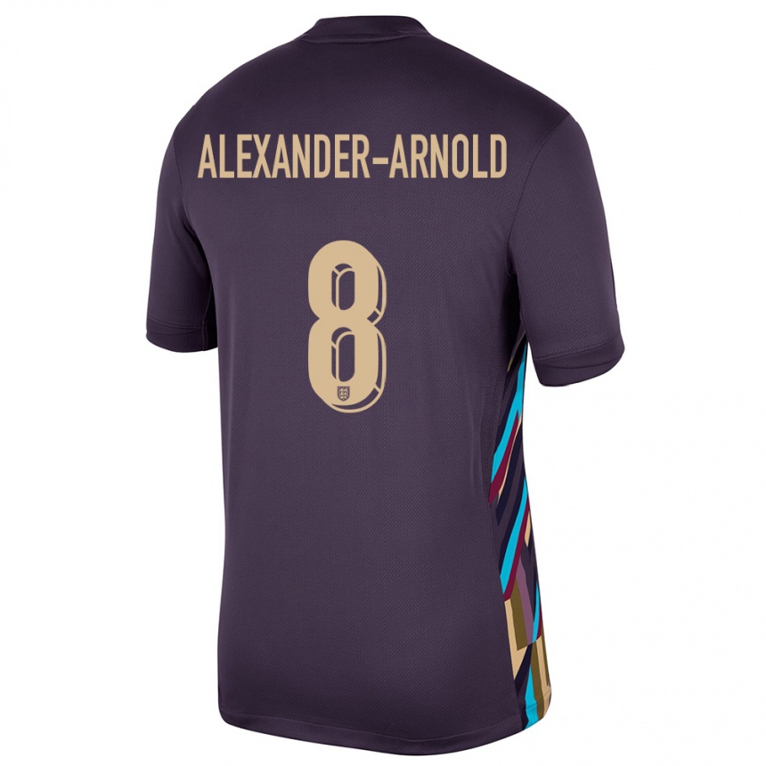 Kids Football England Trent Alexander-Arnold #8 Dark Raisin Away Jersey 24-26 T-Shirt