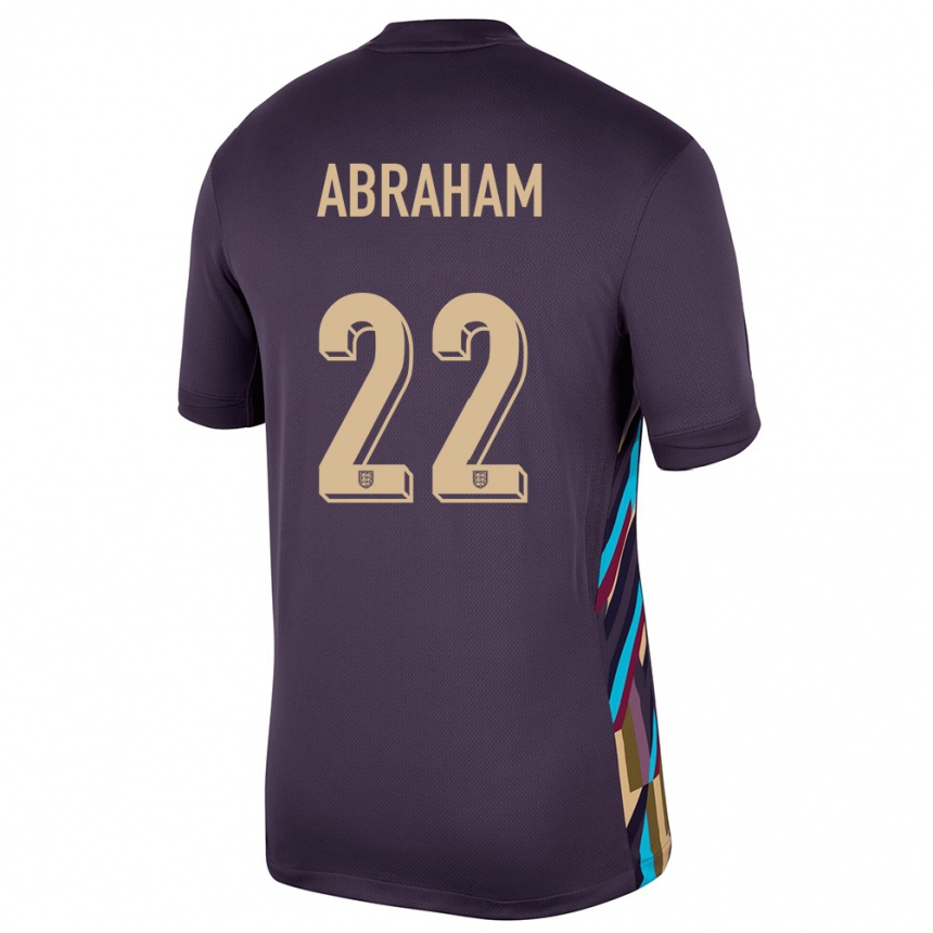 Kids Football England Tammy Abraham #22 Dark Raisin Away Jersey 24-26 T-Shirt