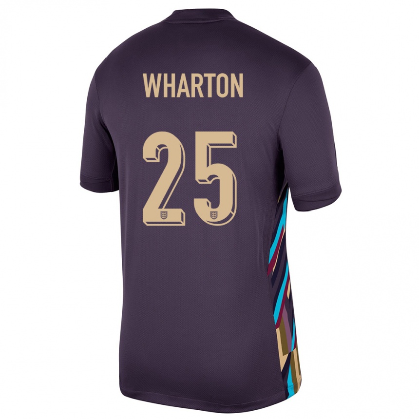 Kids Football England Adam Wharton #25 Dark Raisin Away Jersey 24-26 T-Shirt