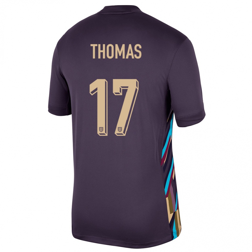 Kids Football England Luke Thomas #17 Dark Raisin Away Jersey 24-26 T-Shirt