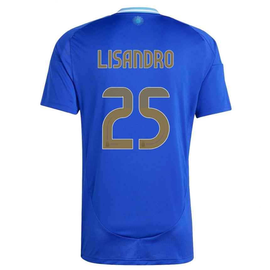 Kids Football Argentina Lisandro Martinez #25 Blue Away Jersey 24-26 T-Shirt