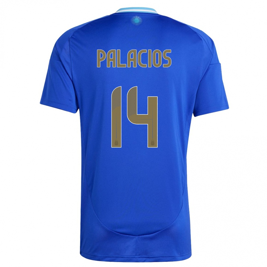 Kids Football Argentina Exequiel Palacios #14 Blue Away Jersey 24-26 T-Shirt