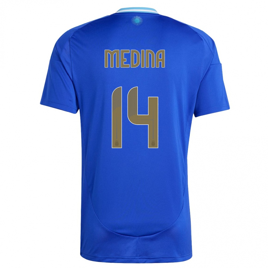 Kids Football Argentina Facundo Medina #14 Blue Away Jersey 24-26 T-Shirt