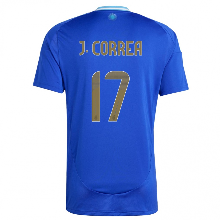 Kids Football Argentina Joaquin Correa #17 Blue Away Jersey 24-26 T-Shirt