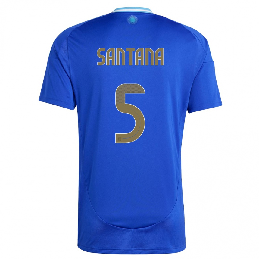 Kids Football Argentina Vanesa Santana #5 Blue Away Jersey 24-26 T-Shirt