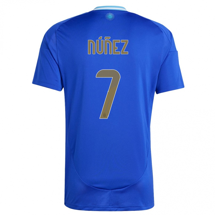 Kids Football Argentina Romina Nunez #7 Blue Away Jersey 24-26 T-Shirt