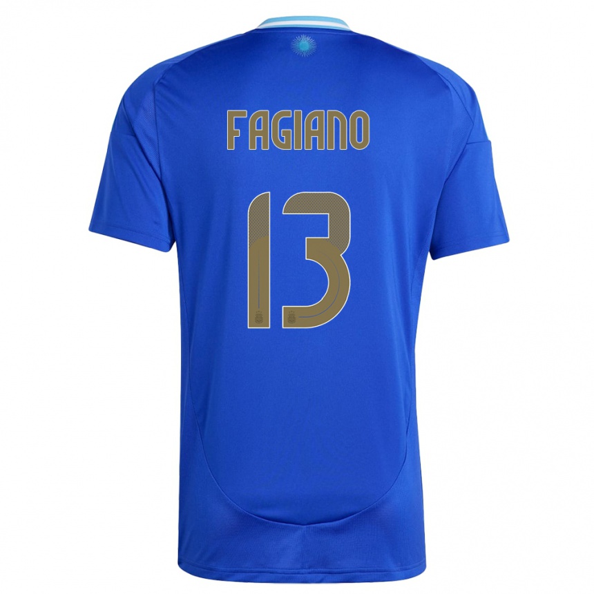 Kids Football Argentina Paloma Fagiano #13 Blue Away Jersey 24-26 T-Shirt