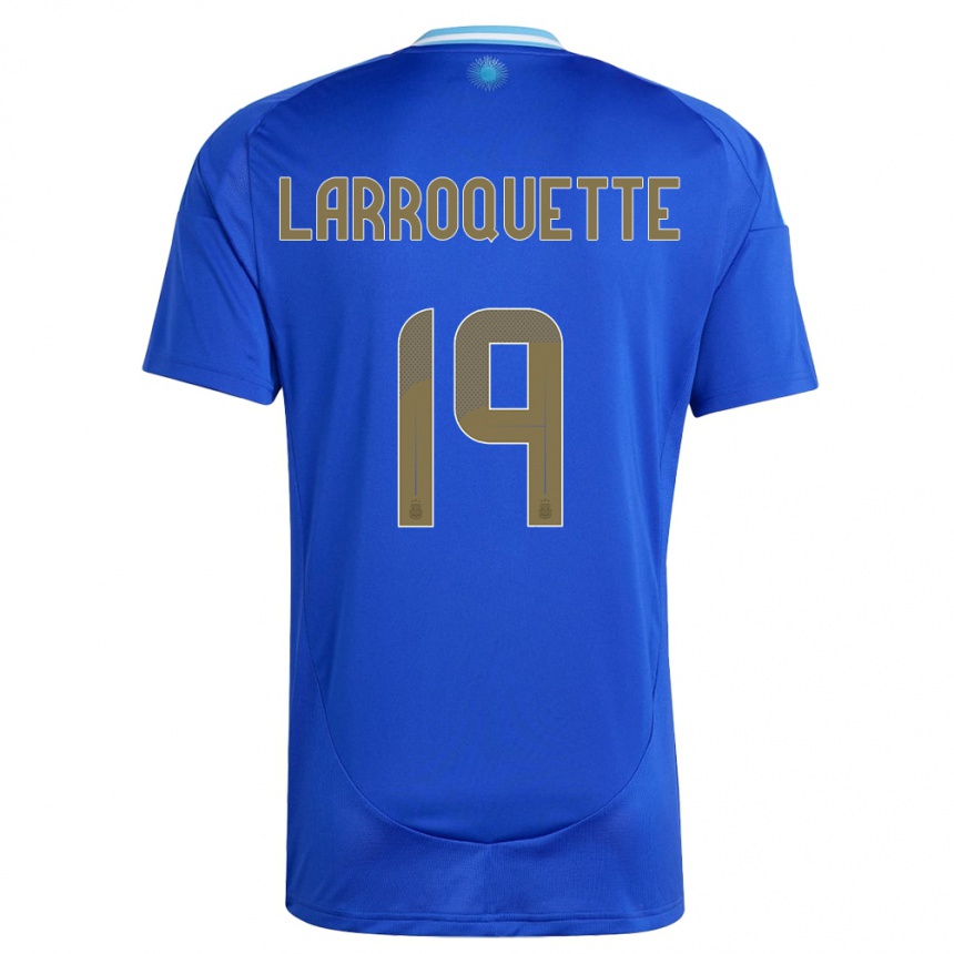 Kids Football Argentina Mariana Larroquette #19 Blue Away Jersey 24-26 T-Shirt