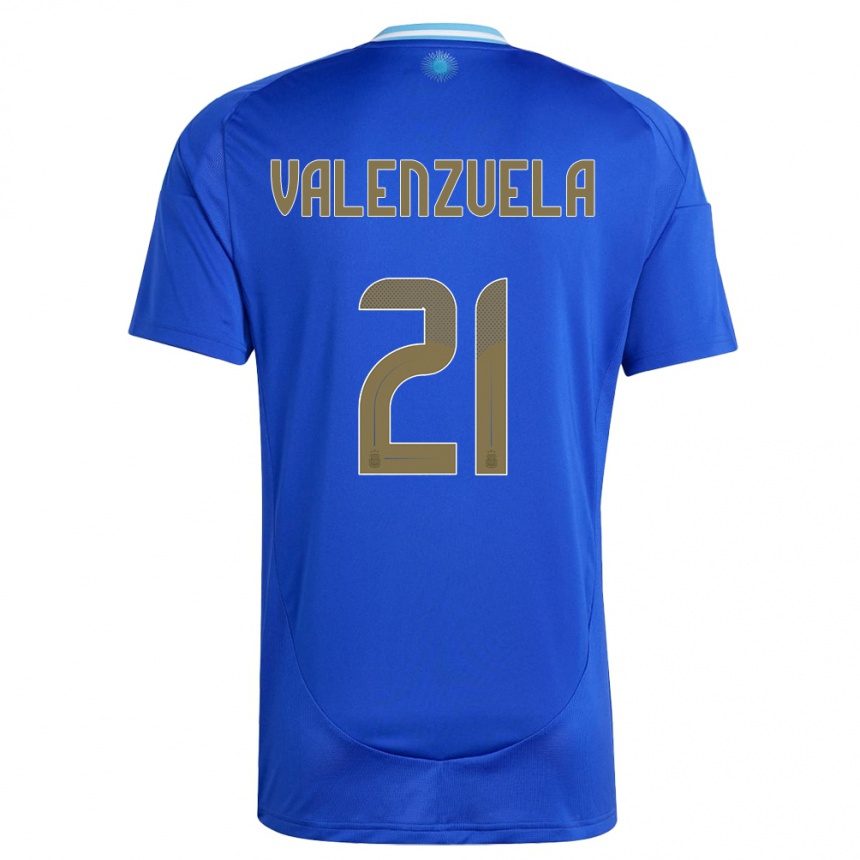 Kids Football Argentina Fernando Valenzuela #21 Blue Away Jersey 24-26 T-Shirt