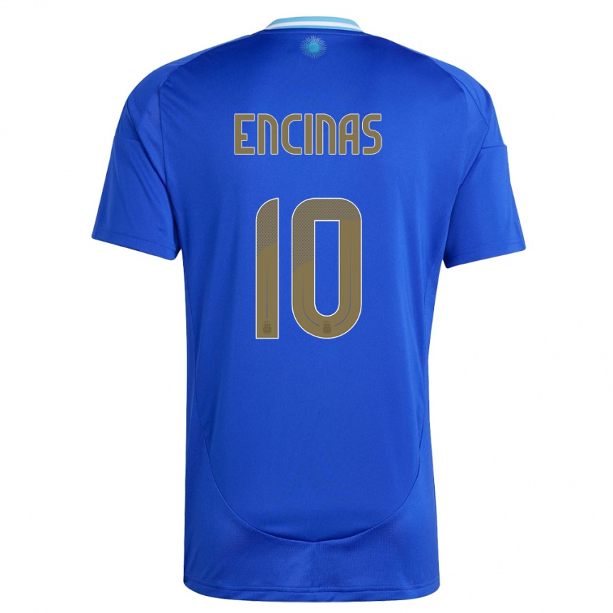 Kids Football Argentina Axel Encinas #10 Blue Away Jersey 24-26 T-Shirt