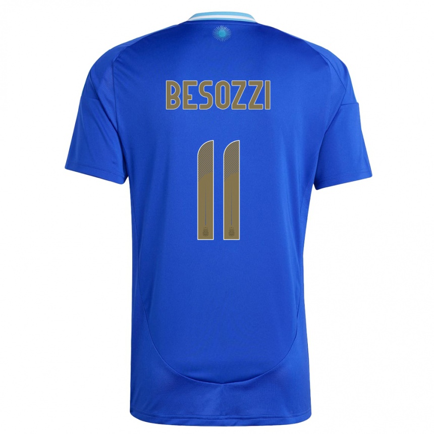 Kids Football Argentina Lucas Besozzi #11 Blue Away Jersey 24-26 T-Shirt