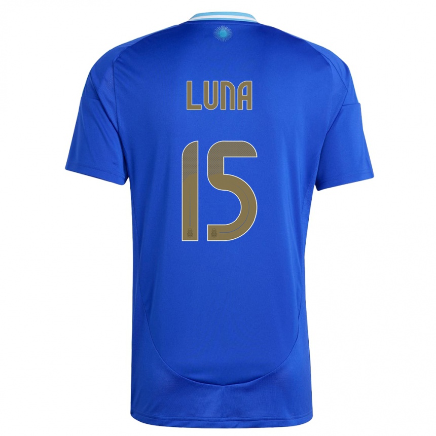 Kids Football Argentina Alex Luna #15 Blue Away Jersey 24-26 T-Shirt