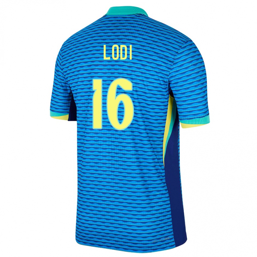 Kids Football Brazil Renan Lodi #16 Blue Away Jersey 24-26 T-Shirt