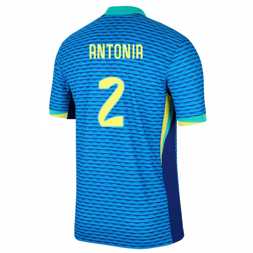 Kids Football Brazil Antonia #2 Blue Away Jersey 24-26 T-Shirt