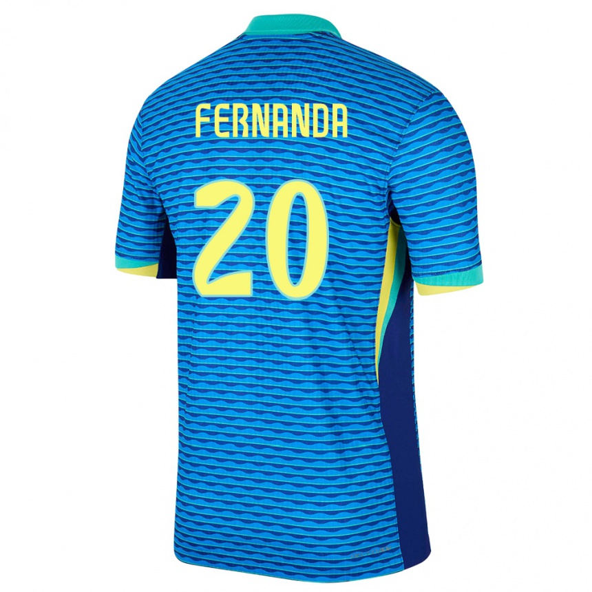 Kids Football Brazil Fernanda Palermo #20 Blue Away Jersey 24-26 T-Shirt