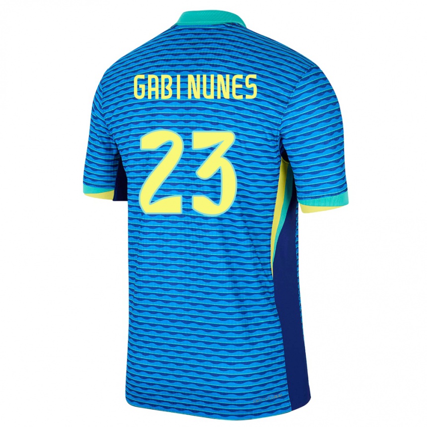 Kids Football Brazil Gabi Nunes #23 Blue Away Jersey 24-26 T-Shirt