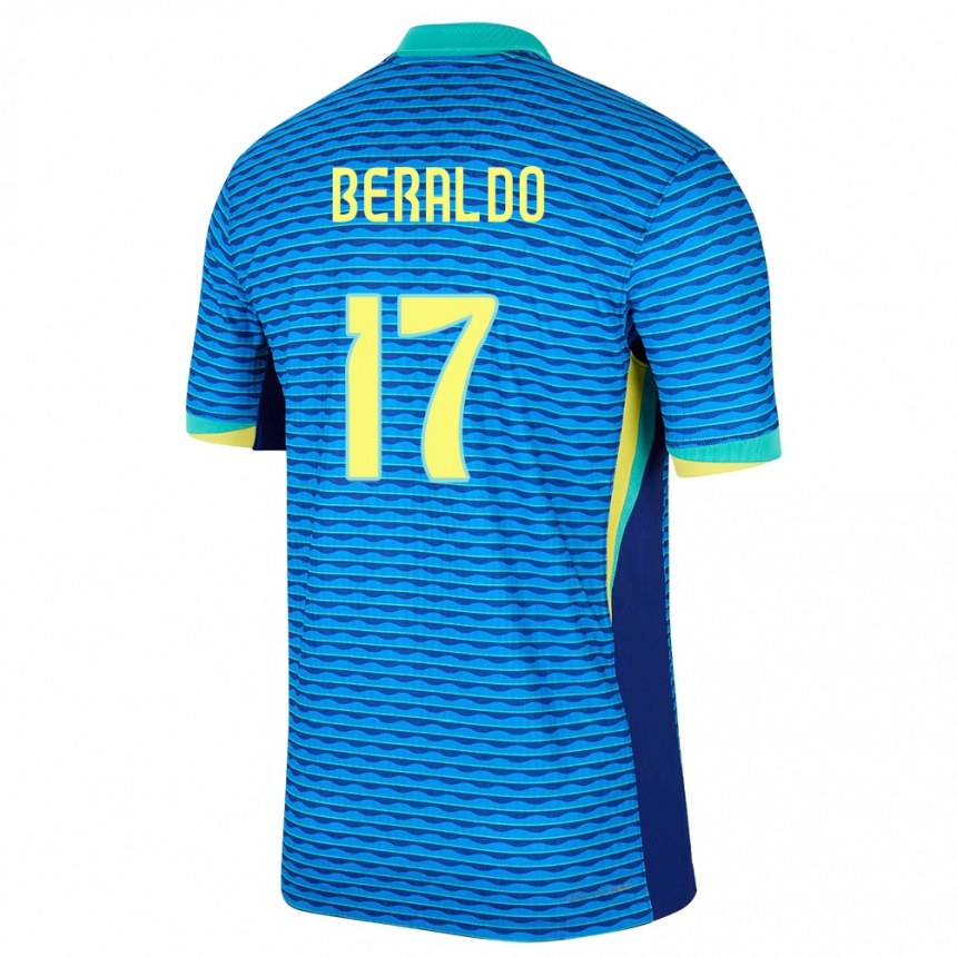 Kids Football Brazil Lucas Beraldo #17 Blue Away Jersey 24-26 T-Shirt