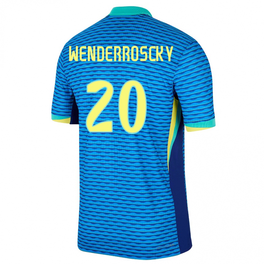 Kids Football Brazil Arthur Wenderroscky #20 Blue Away Jersey 24-26 T-Shirt