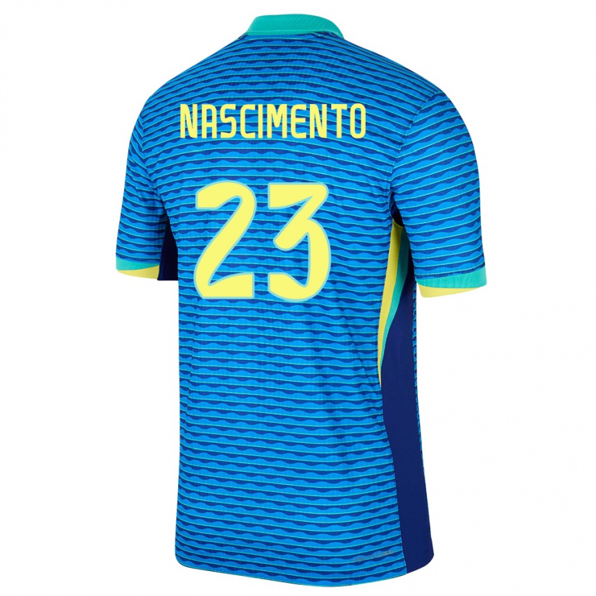 Kids Football Brazil Matheus Nascimento #23 Blue Away Jersey 24-26 T-Shirt