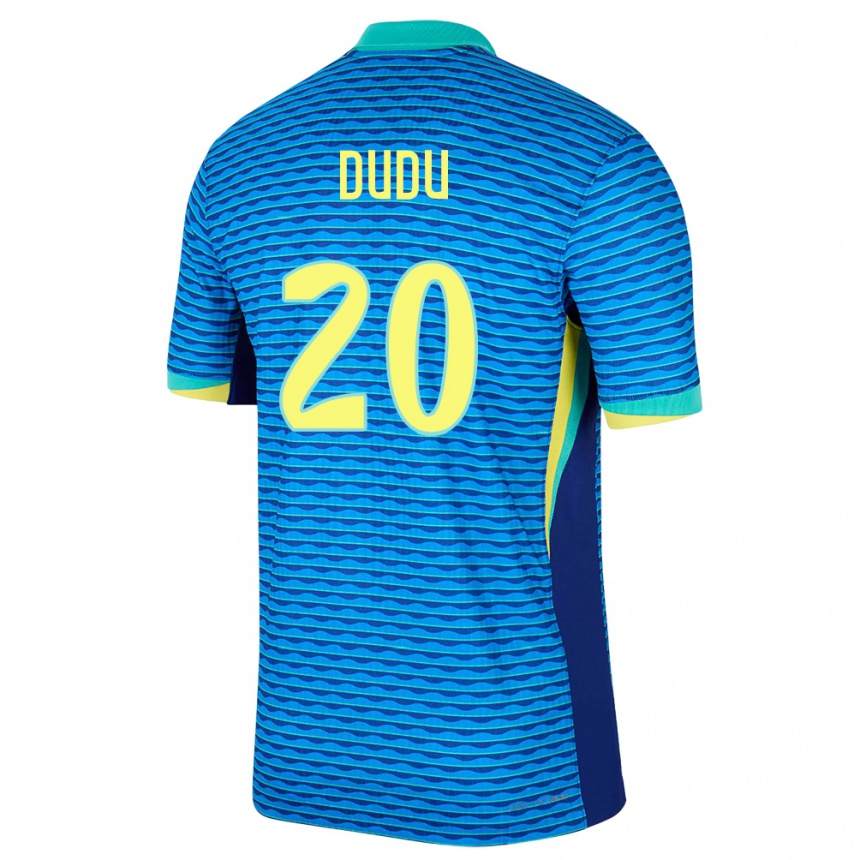 Kids Football Brazil Dudu #20 Blue Away Jersey 24-26 T-Shirt