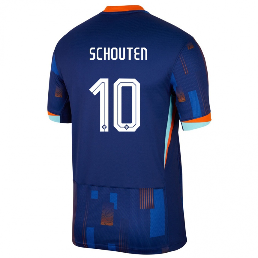 Kids Football Netherlands Lewis Schouten #10 Blue Away Jersey 24-26 T-Shirt