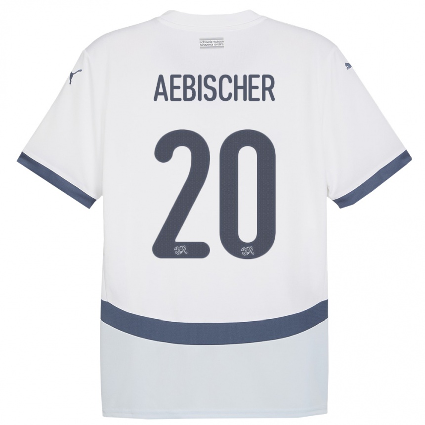 Kids Football Switzerland Michel Aebischer #20 White Away Jersey 24-26 T-Shirt