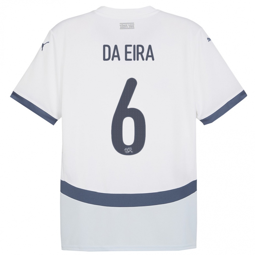 Kids Football Switzerland Stefanie Da Eira #6 White Away Jersey 24-26 T-Shirt