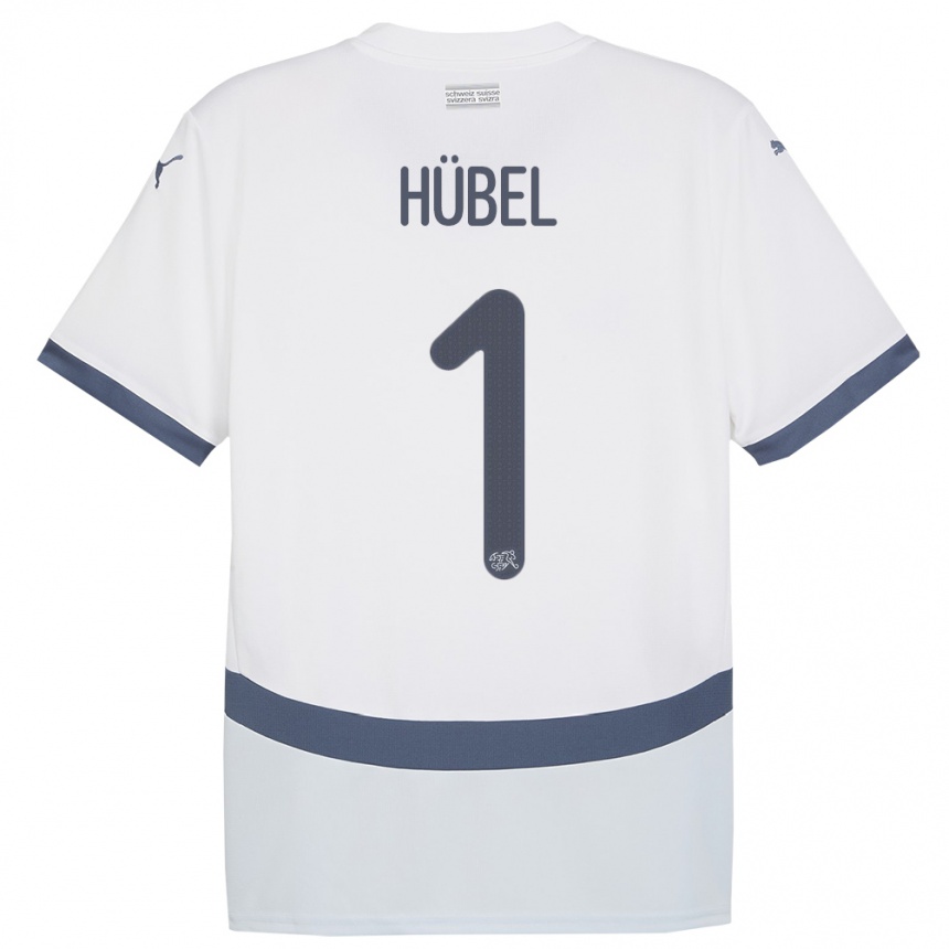 Kids Football Switzerland Marvin Hubel #1 White Away Jersey 24-26 T-Shirt