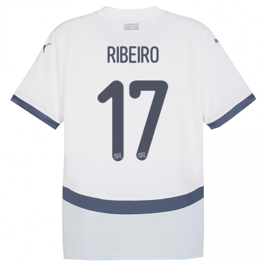 Kids Football Switzerland Joel Ribeiro #17 White Away Jersey 24-26 T-Shirt