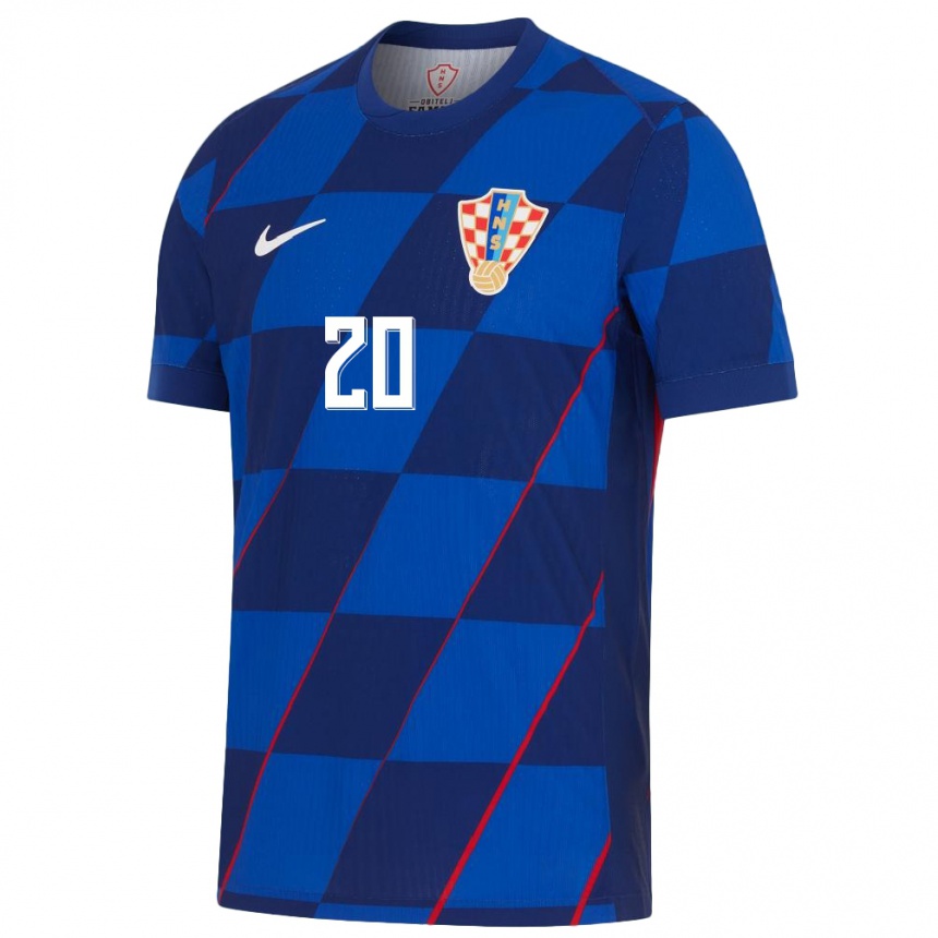 Kids Football Croatia Nika Petaric #20 Blue Away Jersey 24-26 T-Shirt