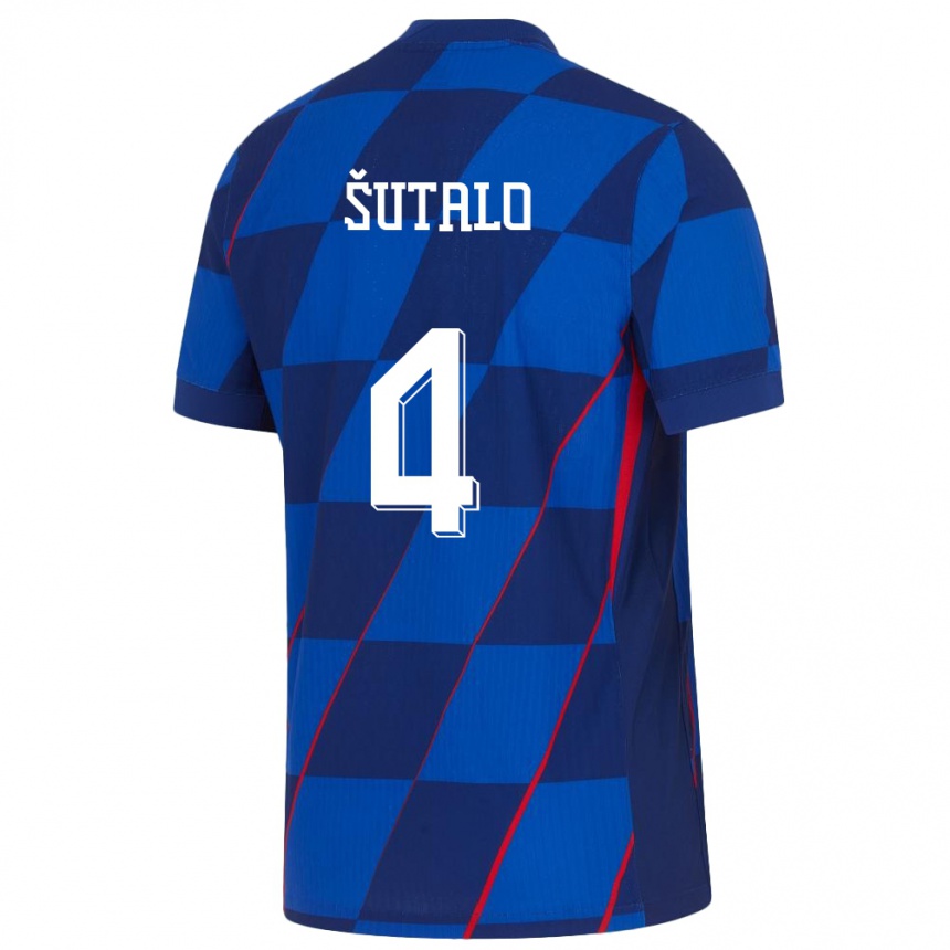 Kids Football Croatia Bosko Sutalo #4 Blue Away Jersey 24-26 T-Shirt