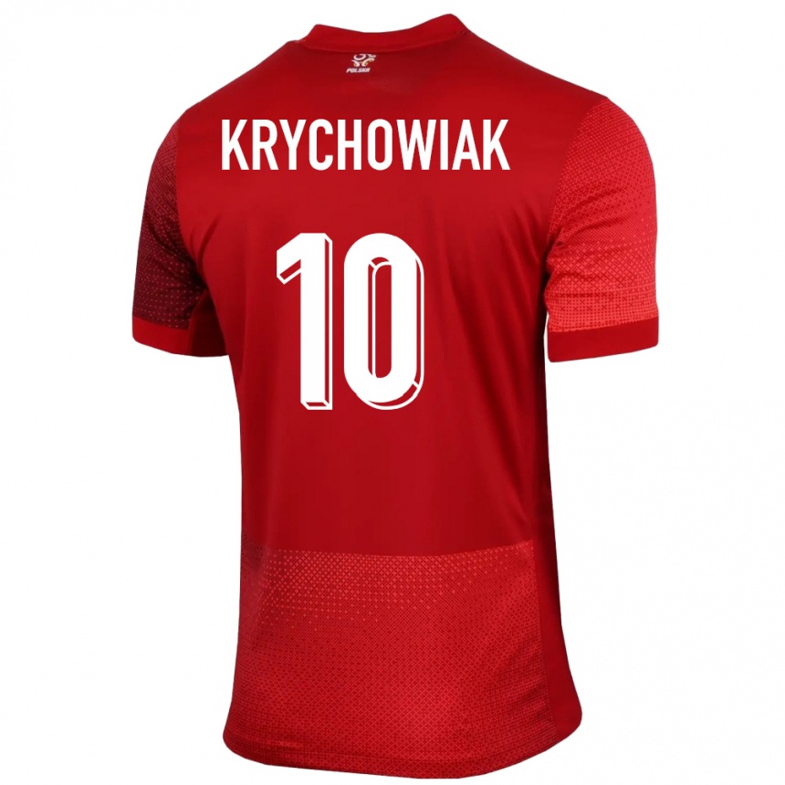 Kids Football Poland Grzegorz Krychowiak #10 Red Away Jersey 24-26 T-Shirt