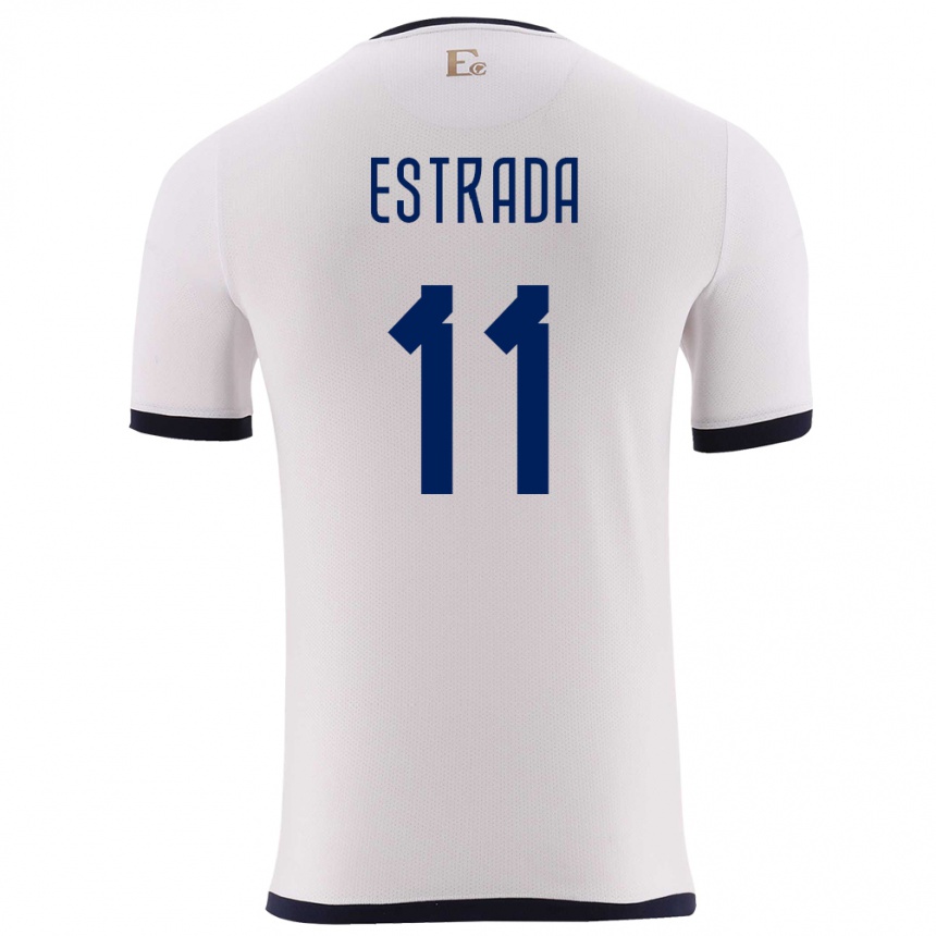 Kids Football Ecuador Michael Estrada #11 White Away Jersey 24-26 T-Shirt