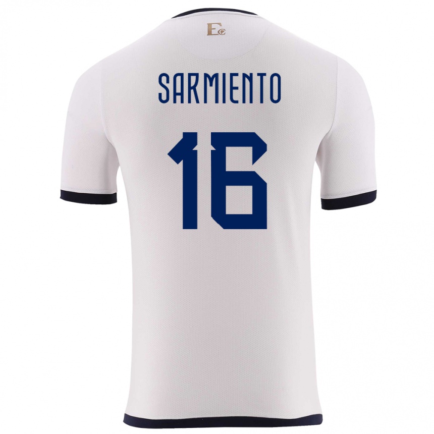 Kids Football Ecuador Jeremy Sarmiento #16 White Away Jersey 24-26 T-Shirt