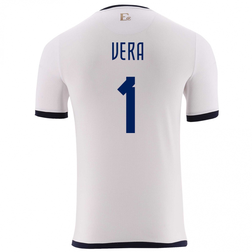 Kids Football Ecuador Andrea Vera #1 White Away Jersey 24-26 T-Shirt