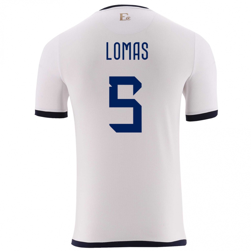 Kids Football Ecuador Ariana Lomas #5 White Away Jersey 24-26 T-Shirt