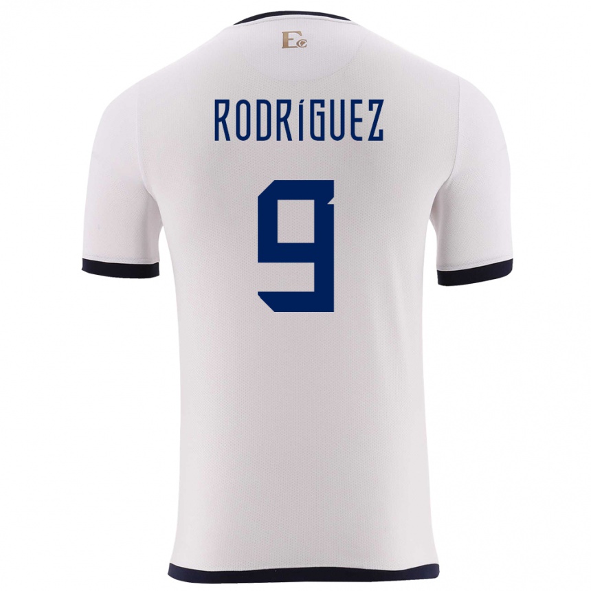 Kids Football Ecuador Ingrid Rodriguez #9 White Away Jersey 24-26 T-Shirt