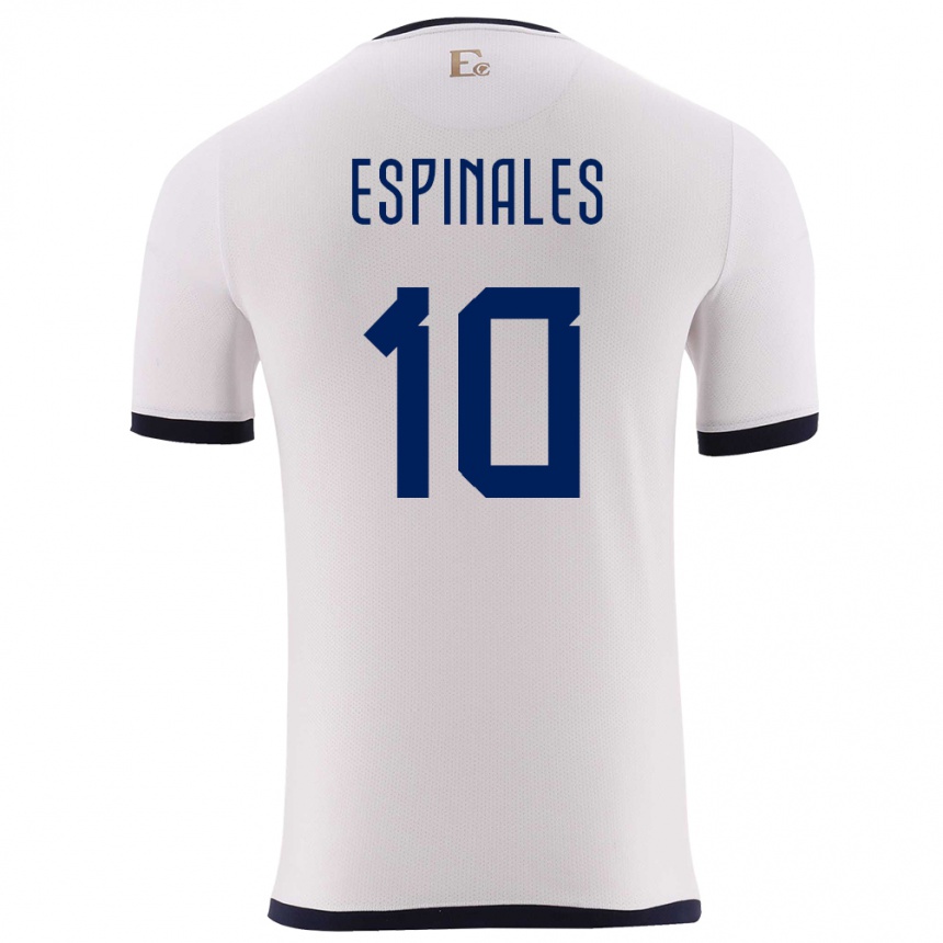 Kids Football Ecuador Joselyn Espinales #10 White Away Jersey 24-26 T-Shirt