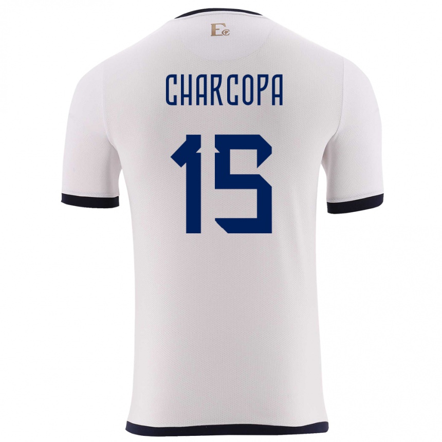 Kids Football Ecuador Nicole Charcopa #15 White Away Jersey 24-26 T-Shirt