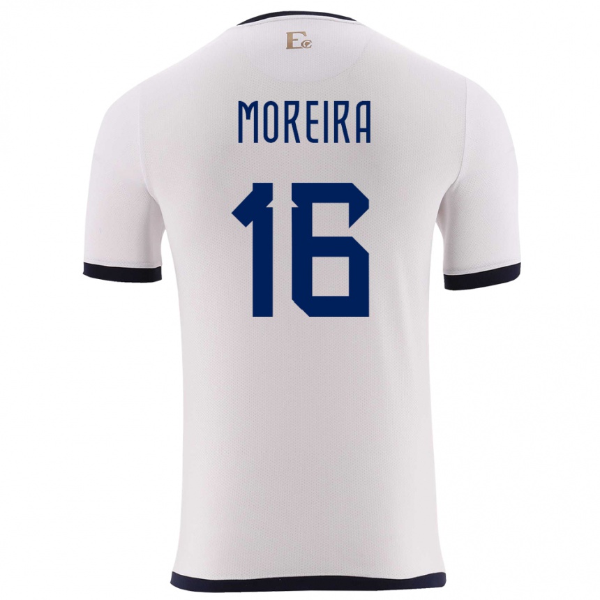 Kids Football Ecuador Ligia Moreira #16 White Away Jersey 24-26 T-Shirt