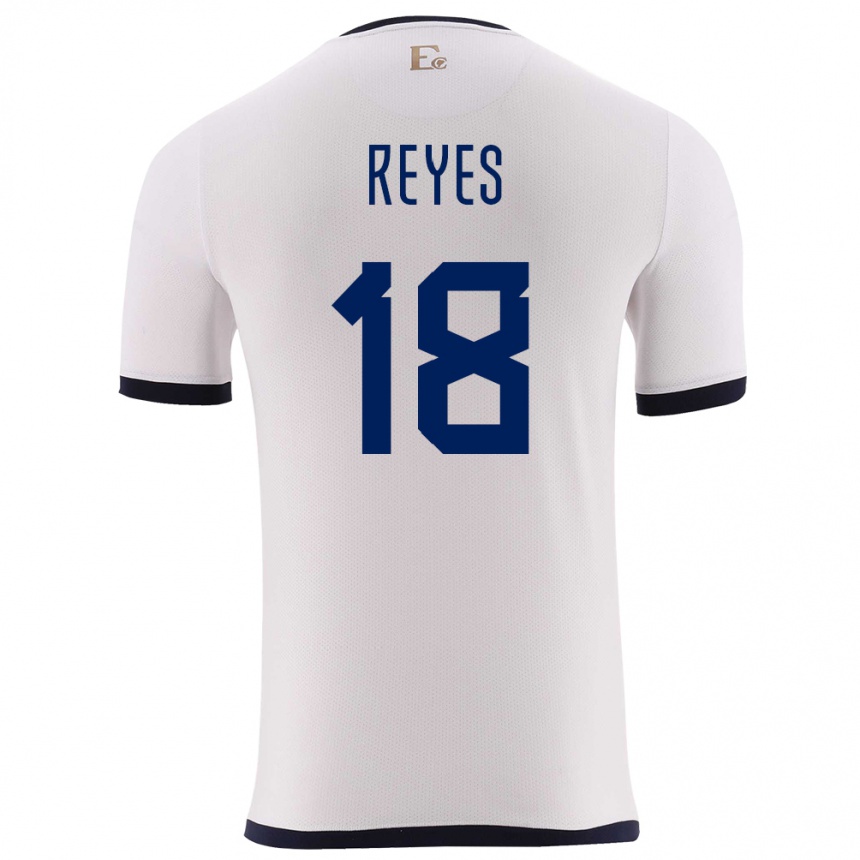 Kids Football Ecuador Ashley Reyes #18 White Away Jersey 24-26 T-Shirt