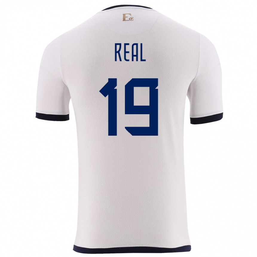 Kids Football Ecuador Kerlly Real #19 White Away Jersey 24-26 T-Shirt