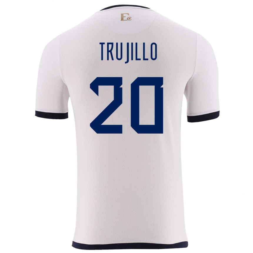 Kids Football Ecuador Isabel Trujillo #20 White Away Jersey 24-26 T-Shirt