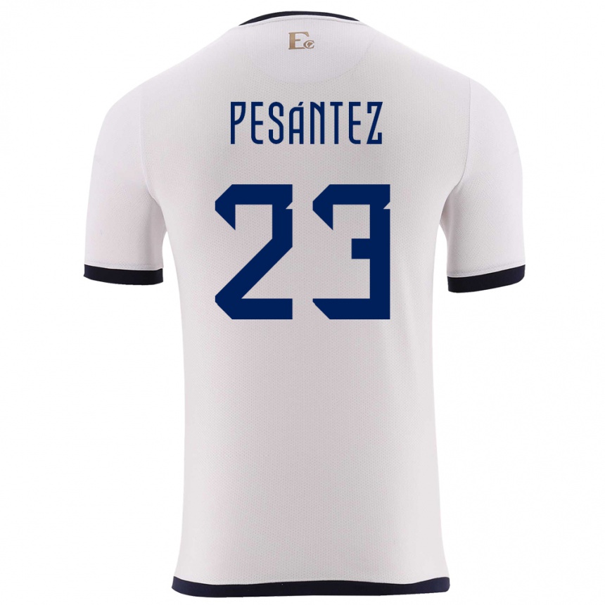 Kids Football Ecuador Danna Pesantez #23 White Away Jersey 24-26 T-Shirt