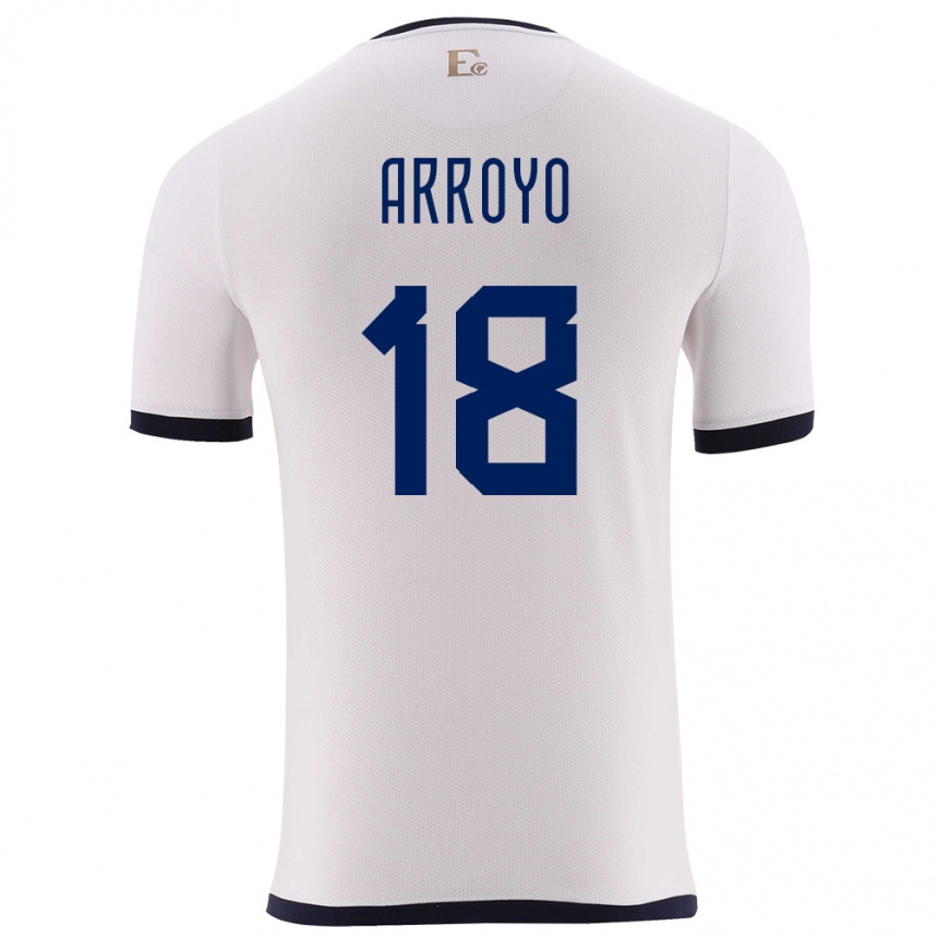 Kids Football Ecuador Jean Arroyo #18 White Away Jersey 24-26 T-Shirt