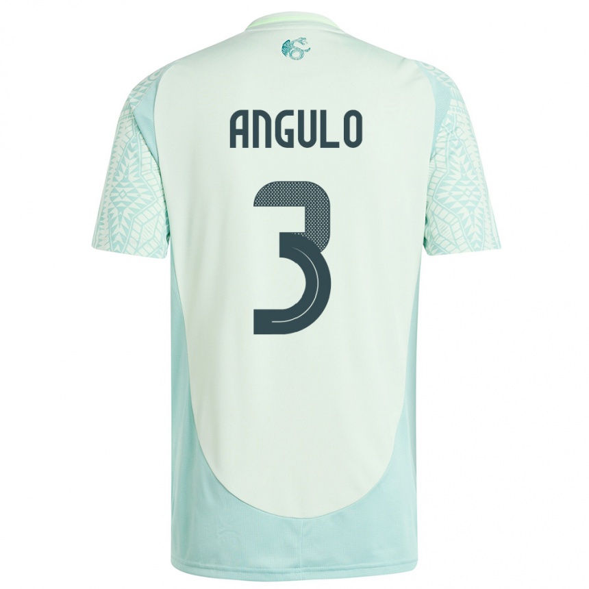 Kids Football Mexico Jesus Angulo #3 Linen Green Away Jersey 24-26 T-Shirt